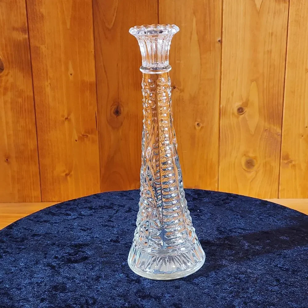 Vintage Anchor Hocking Bud Vase | Pressed Glass | Mid Century - Retro Home Decor